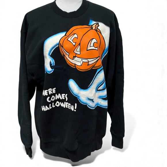 MAZE Halloween Sweatshirt Size Large Pullover with Front and Back Graphic - Picture 1 of 9